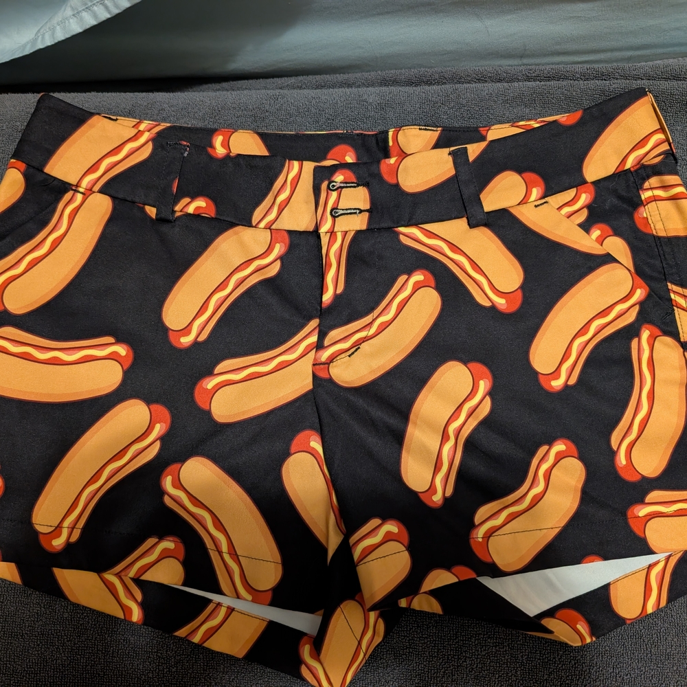 Hot Dog Print Shorts